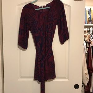 Long sleeve print dress